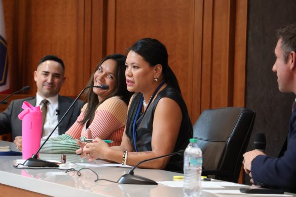 Panel speakers, pictured from left to right: (Jesse Nix, Melinda Bowen, Abby Dizon-Maughan, Jascha Clark.)